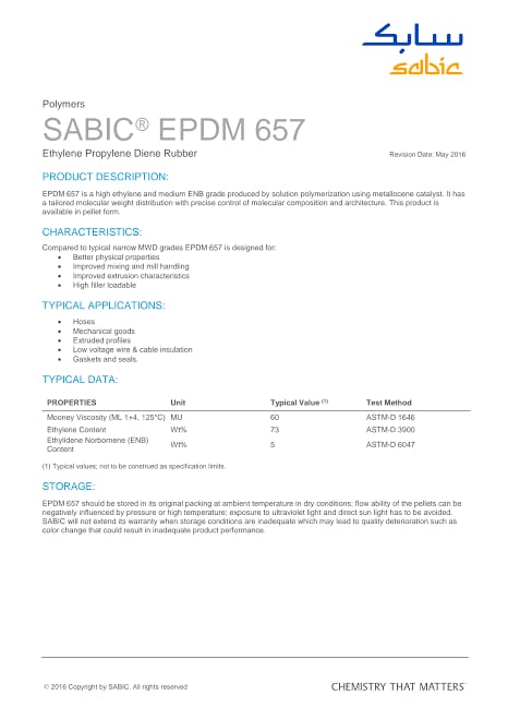 SABİC EPDM 657